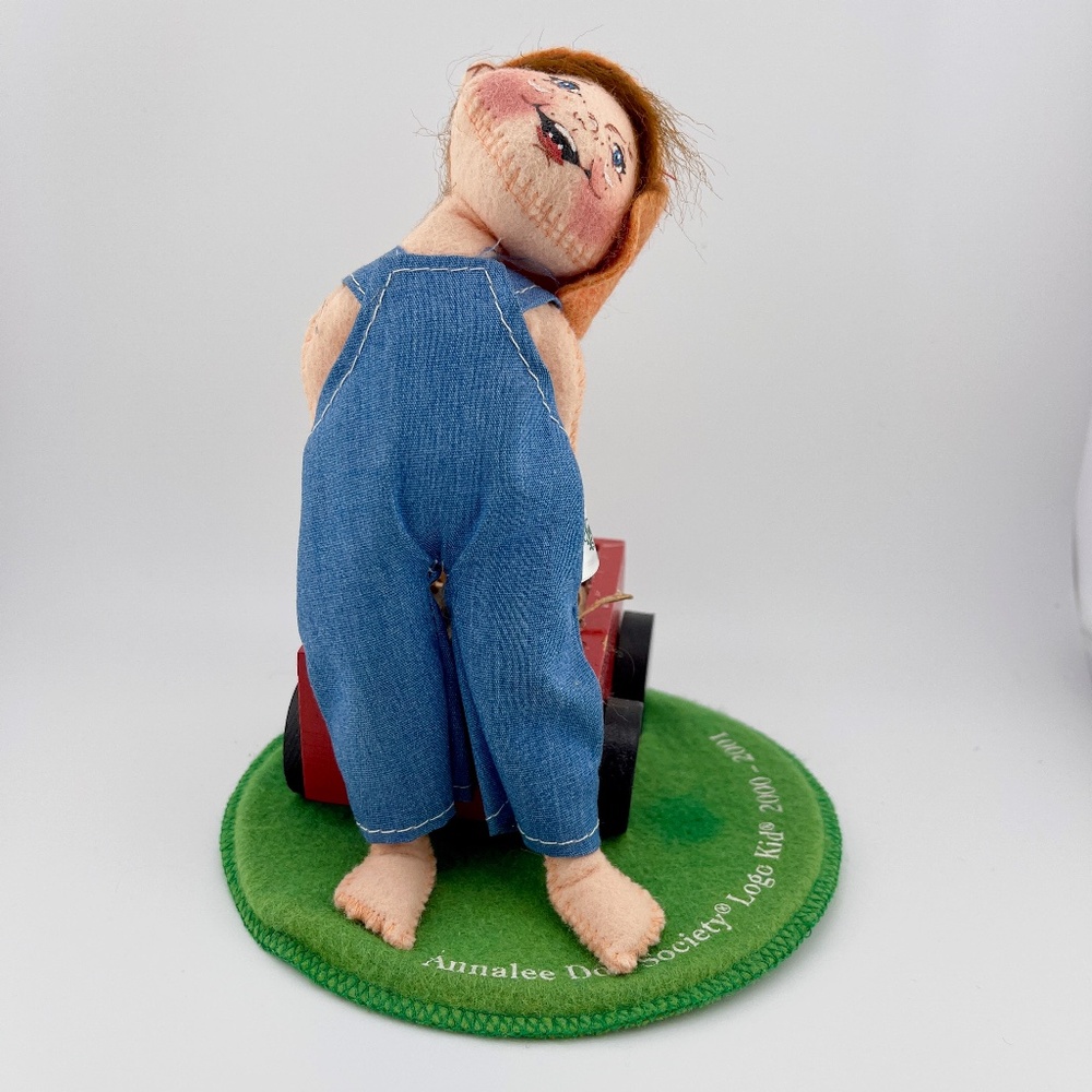 🐾 Annalee “Precious Cargo” Logo Kid – 2000–01– Farmer Boy with Puppies in Wagon